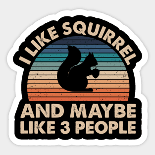 Funny Squirrel Quote Sticker